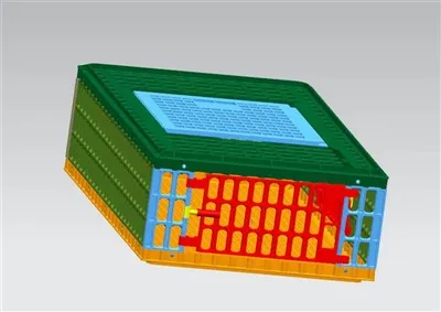 Gabbia per trasporto di pollame vivo in plastica